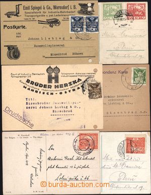 168316 - 1919-23 sestava 3 firemních lístků, identifikační celis