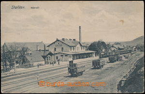 168329 - 1920 STAŇKOV - nádraží, jednozáběrová, celkový pohle