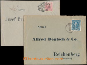 168335 - 1896-1917 sestava 2 firemních dopisů s perfiny, mj. vyfr. 