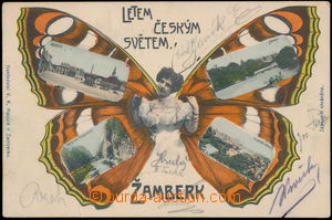 168341 - 1900 ŹAMBERK - koláž motýl Letem českým světem, proš