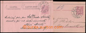 168351 - 1903-5 Mi.RK8, RK10, 2 letter cards for Prague pneumatic-tub