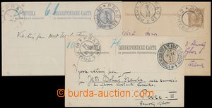 168353 - 1901-6 Mi.RP16, RP20, RP24, 3 postcards for Prague pneumatic