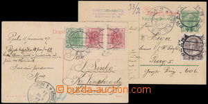 168355 - 1907-8 2 entires sent by Prague pneumatic-tube post, 1x post