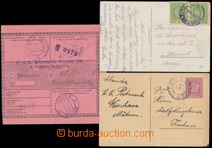 168383 - 1918 comp. 3 pcs of forerunner entires with CDS 28.10. 1918,