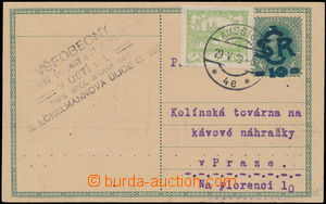 168388 - 1919 CDV1b, Large Monogram, with blue overprint, uprated wit