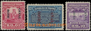 168477 - 1921 SPRÁVA USA, Sc.61a-63a, panamské známky 100 let nez
