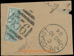 168479 - 1876-1884 SG.6a, Viktorie 2P zelená, půlená na výstřiž