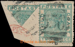 168480 - 1876-1884 SG.6, 6b, Viktorie 2P zelená, samostatná známka