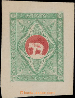 168482 - 1881 ZT - nepřijatý návrh pro I. thajské známky, Bílý