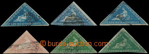 168489 - 1853-1863 SG.2, 4a,b, 5ab, 8, 8b, Kapské trojúhelníky, 4P