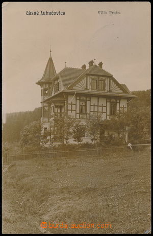 168564 - 1908 Lázně Luhačovice - čb fotopohlednice, villa Praha; 