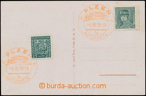 168598 - 1939 PRAČ2A, forerunner cancel. mobile post-office (on a bu