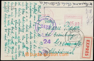 168609 - 1953 Ex-pohlednice do Rakouska, vyfr. OVS 105Kč!, DR PRAHA 