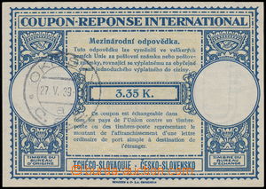 168611 - 1939 CMO7aP, předběžná mezinárodní odpovědka 3.35K, D