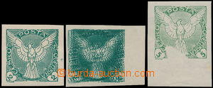 168617 - 1918 Pof.NV1, NV2, Novinové - sokol v letu 2h zelená s pra