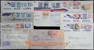 168655 - 1932-40 comp. of 9 air-mail letters addressed to Czechoslova