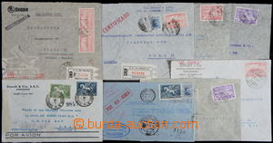 168659 - 1935-41 comp. of 8 air-mail letters addressed to Czechoslova