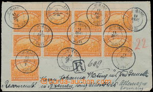 168703 - 1925 R-dopis vyfr. 17x 3Cts vydání 1920, zasláno do Brém