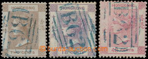 168706 - 1892-1863 SG.1, 4, 6, Viktorie 2C hnědá, 18C fialová a 48