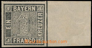 168709 - 1849 Mi.1, Ein Kreuzer Schwarz, plate 1, for collectors very