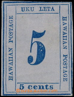 168757 - 1864-65 Sc.21, numeral issue 5c UKU LETA, blue on light blue