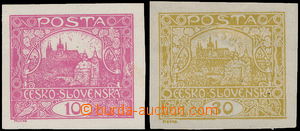 168765 -  comp. 2 pcs of plate proofs, value 10h in/at rose color + 3