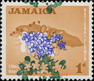 168771 - 1964 SG.217var, Jamaica national flower 1C, brown, green and