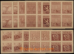 168777 - 1919 Nepřijaté návrhy pro výplatní známky 3h-10K, Nár