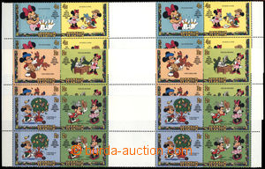 168815 - 1982 Mi.402-406, Disney 2S-4S, 24 stamps in 3 joined printin
