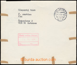 168862 - 1994 BLIND MAILING  unpaid letter addressed to to Ostrava, C