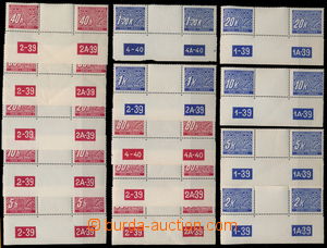 168935 - 1939 Pof.DL1-14, 5h - 20K, nominal complete set 2-stamps. tr