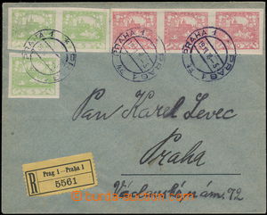 168949 - 1918 II. DAY OF ISSUE HRADCANY Reg letter sent to well-known