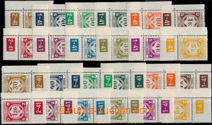 169044 - 1941 Pof.SL1-12, Official I., selection of R and  L corner p