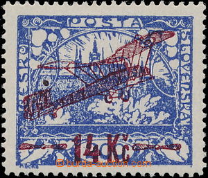 169113 -  Pof.L1B, I. provisional air mail stmp. 14Kč/200h, comb per