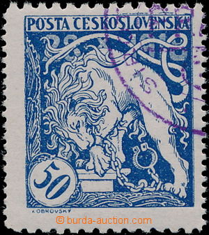 169118 -  Pof.29Dq, Lev trhající okovy 50h modrá, ŘZ 10½ : 1