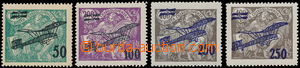 169184 -  Pof.L4-L6, II. provisional air mail stmp., complete set, va