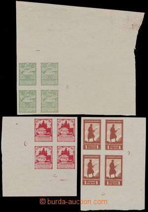 169207 - 1919 Pof.PP2-4, Charitable stamps, complete set of imperfora