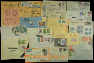 169254 - 1934-41 compilation of 18 airmail letttes sent to Czechoslov