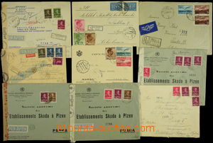 169282 - 1937-41 comp. of 8 letters sent to Czechoslovakia and Protec