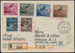169315 - 1930 1. LET VADUZ - ST. GALLEN  R+Let-dopis zaslaný do Čes