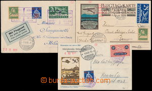 169349 - 1924-25 comp. of 3 air-mail entires: 1x air-mail day in Solo
