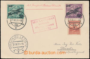169390 - 1927 1. FLIGHT BRNO - HLIVICE  airmail card to Hlivice (Pola