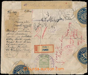169398 - 1920 RUSKO  dosílaný R-dopis zaslaný přes PP v Rusku, pr