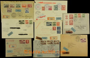 169399 - 1928-38 comp. 8 pcs of air-mail entires franked with. mainly