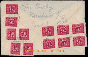 169404 - 1953 dopis do Prahy, vyfr. zn. 3Kčs, Pof.722, DR ROUDNICE N