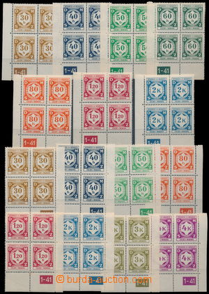 169492 - 1941 Pof.SL1-12, 30h - 5 Koruna Official I., selection of 33