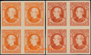 169550 - 1939 Alb.Sk27N, plate proof Hlinka 20h light orange, as blk-