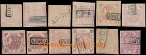 169587 - 1858 Sass.1-11, Znak 1/2Gr-10Gr, různé barvy a tiskové de