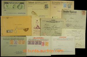 169609 - 1920-1927 sestava 11ks firemních dopisů s pěknými franka