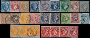 169626 - 1861-1900 compilation of 18 classic stamps Hermes, i.a. Mi.1